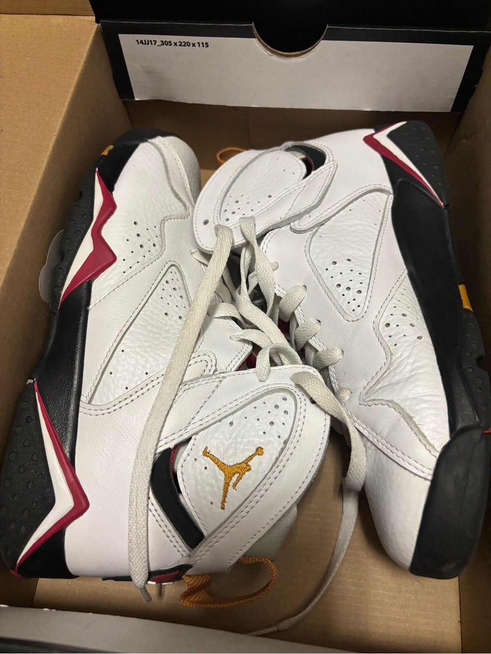 Air Jordan Retro 7 Shoes - White/Black/Maroon